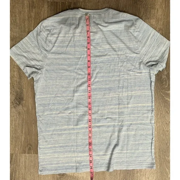 Banana Republic Shirt Men's Large Sky Blue Tri Blend Tee Solid Crew Neck T-Shirt - Picture 6 of 8